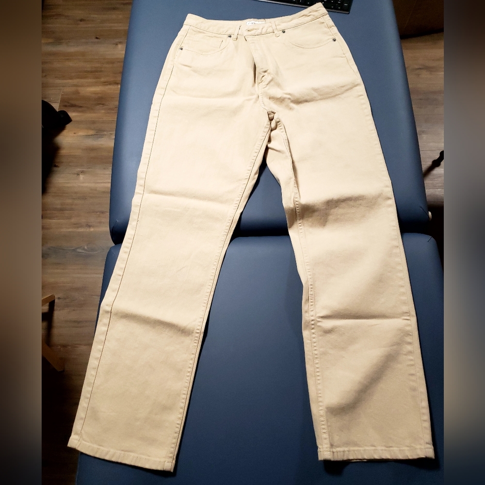 Coldwater Creek Tan Straight Leg Jeans size 14